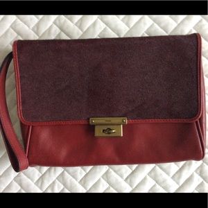 Fossil crimson toggle bag